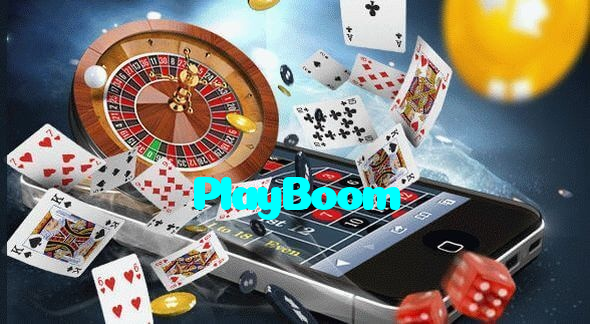 PlayBoom casino presented on mobile device in Pakistan with slots and live games